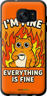 TPU чехол Funny Cat для Samsung Galaxy S7 Edge G935F - 6786b-257 изображение 