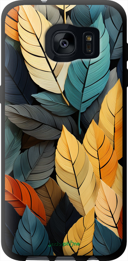 TPU чехол Кольорове листя для Samsung Galaxy S7 Edge G935F - 5644b-257 изображение 