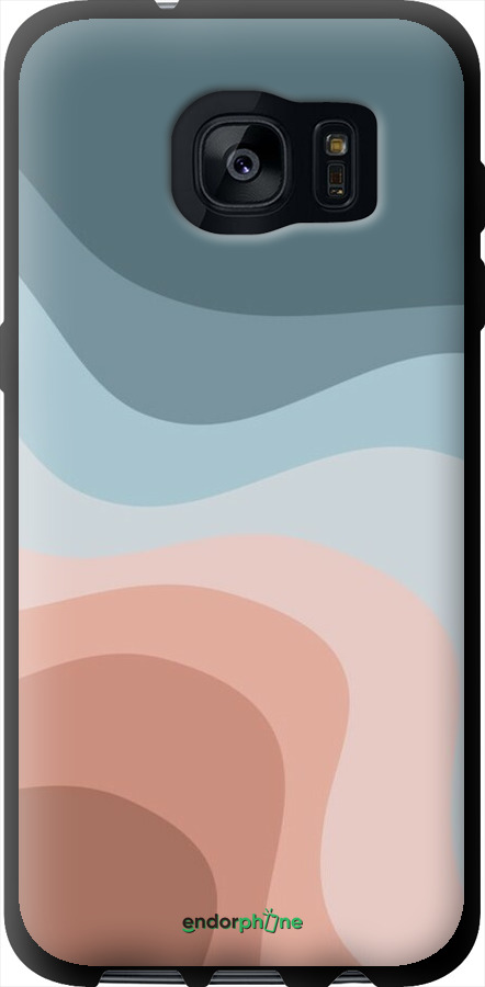 TPU чехол З синіми та рожевими хвилями в стилі ретро для Samsung Galaxy S7 Edge G935F - 6532b-257 изображение 