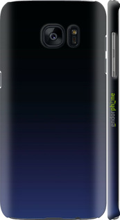 3D пластиковий матовий чехол Градієнт у темно-синьому стилі для Samsung Galaxy S7 Edge G935F - 6542m-257 изображение 