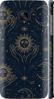 3D пластиковый матовый чехол 'Celestial Harmony: Sun & Moon Gold Mystic Pattern' для Samsung Galaxy S7 Edge G935F изображение 9