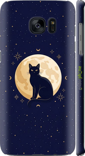 3D пластиковый матовый чехол Cute Cat Celestial/Witchy для Samsung Galaxy S7 Edge G935F - 6787m-257 изображение 