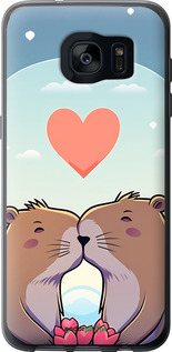 2D пластиковый чехол Капибара любовь для Samsung Galaxy S7 Edge G935F - 6027t-257 изображение 