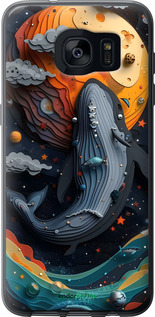 2D пластиковий чехол Кит у космосі для Samsung Galaxy S7 Edge G935F - 6328t-257 изображение 