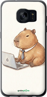 2D пластиковый чехол Funny Capybara CEO Working для Samsung Galaxy S7 Edge G935F - 6777t-257 изображение 