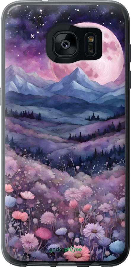 2D пластиковий чехол Ніч місяць арт для Samsung Galaxy S7 Edge G935F - 6319t-257 изображение 
