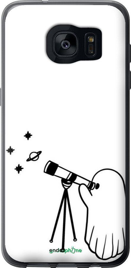 2D пластиковий чехол Привид астроном для Samsung Galaxy S7 Edge G935F - 6444t-257 изображение 