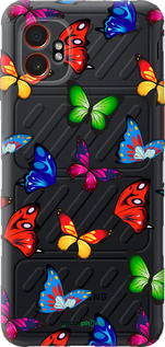 Силіконовий чехол Барвисті метелики для Samsung Xcover7 Pro - 4761u-4092 изображение 