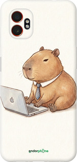 Силіконовий чехол Funny Capybara CEO Working для Samsung Xcover7 Pro - 6777u-4092 изображение 
