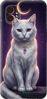 Силиконовый чехол Mystic White Cat Gothic Dark Purple Gold для Samsung Xcover7 Pro - 6805u-4092 изображение 