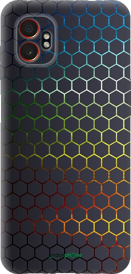 Силиконовый чехол Переливающиеся соты для Samsung Xcover7 Pro - 498u-4092 изображение 