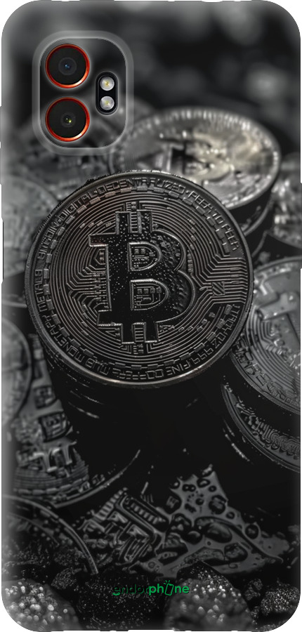 Силиконовый чехол Black Bitcoin для Samsung Xcover7 Pro - 6090u-4092 изображение 