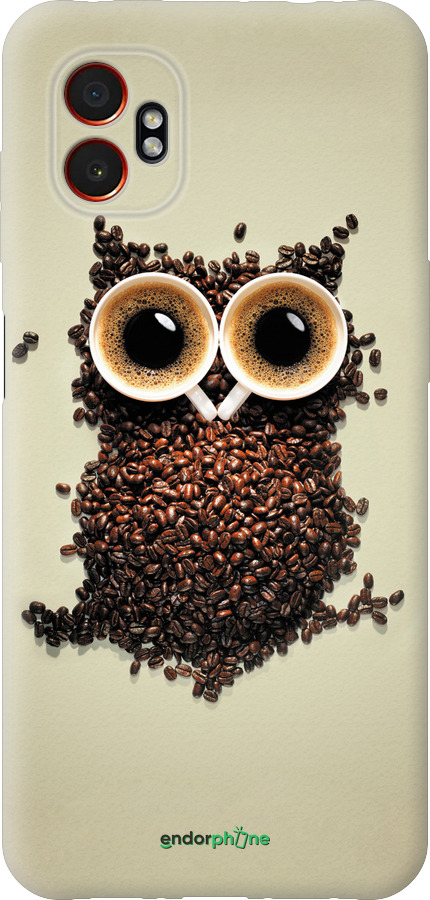 Силиконовый чехол Сова из кофе для Samsung Xcover7 Pro - 777u-4092 изображение 