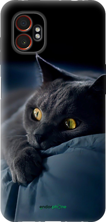 Силиконовый чехол Дымчатый кот для Samsung Xcover7 Pro - 825u-4092 изображение 