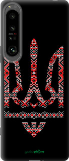 Силиконовый чехол Герб - вышиванка на черном фоне для Sony Xperia 1 IV - 1196u-2787 изображение 