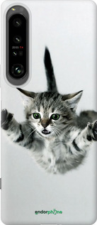 Силиконовый чехол Летящий котёнок для Sony Xperia 1 IV - 2322u-2787 изображение 