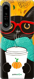 Силиконовый чехол Осенний кот для Sony Xperia 1 IV - 4026u-2787 изображение 