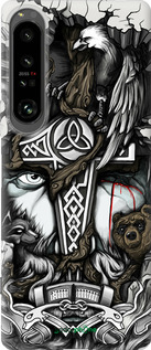 Силиконовый чехол Тату Викинг для Sony Xperia 1 IV - 4098u-2787 изображение 