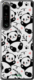 Силиконовый чехол Панды для Sony Xperia 1 IV - 4318u-2787 изображение 