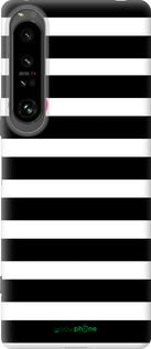 Силиконовый чехол Черно-белые полосы для Sony Xperia 1 IV - 4461u-2787 изображение 
