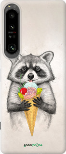Силиконовый чехол Енотик с мороженым для Sony Xperia 1 IV - 4602u-2787 изображение 