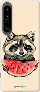 Силиконовый чехол Енотик с арбузом для Sony Xperia 1 IV - 4605u-2787 изображение 