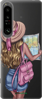 Силіконовий чехол Дівчина з картою для Sony Xperia 1 IV - 4704u-2787 изображение 
