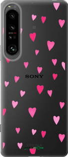 Силиконовый чехол Сердечки 2 для Sony Xperia 1 IV - 4763u-2787 изображение 