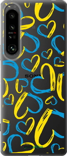 Силиконовый чехол Сердца UA для Sony Xperia 1 IV - 5292u-2787 изображение 