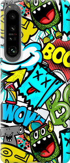 Силиконовый чехол Стикеры v4 для Sony Xperia 1 IV - 5508u-2787 изображение 