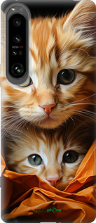 Силиконовый чехол Котики 2 для Sony Xperia 1 IV - 5664u-2787 изображение 