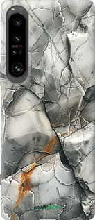 Силиконовый чехол Серый мрамор для Sony Xperia 1 IV - 6041u-2787 изображение 