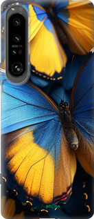 Силіконовий чехол Жовто-блакитні метелики для Sony Xperia 1 IV - 6046u-2787 изображение 