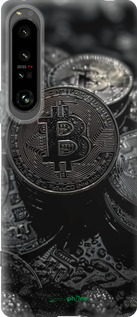 Силиконовый чехол Black Bitcoin для Sony Xperia 1 IV - 6090u-2787 изображение 