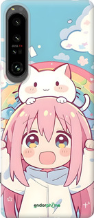 Силиконовый чехол Девочка аниме радуга для Sony Xperia 1 IV - 6304u-2787 изображение 