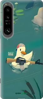 Силиконовый чехол Уточка с автоматом для Sony Xperia 1 IV - 6356u-2787 изображение 