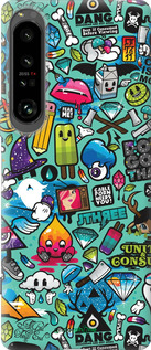 Силиконовый чехол Стикер бомбинг 1 для Sony Xperia 1 IV - 693u-2787 изображение 