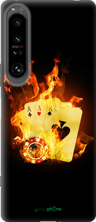 Силиконовый чехол Горящие карты для Sony Xperia 1 IV - 839u-2787 изображение 