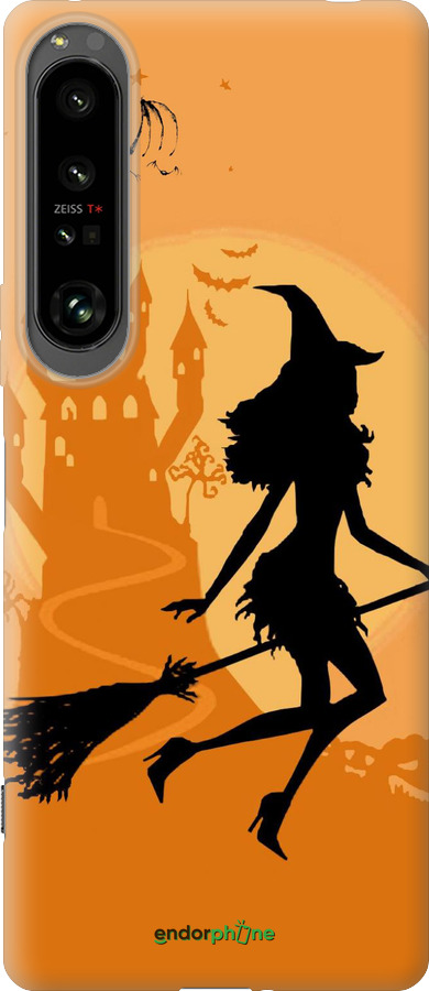 Силиконовый чехол Ведьма на метле для Sony Xperia 1 IV - 1184u-2787 изображение 