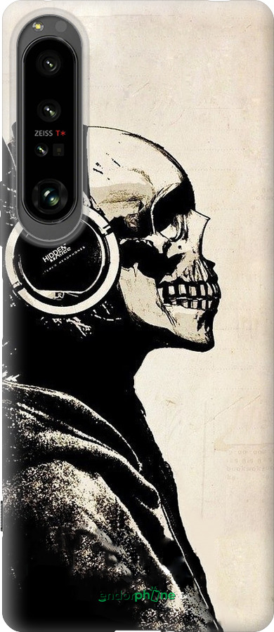 Силиконовый чехол Скелет-меломан v2 для Sony Xperia 1 IV - 1200u-2787 изображение 