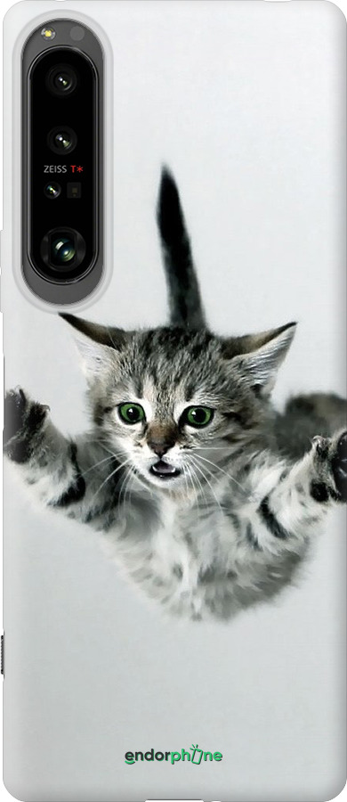 Силиконовый чехол Летящий котёнок для Sony Xperia 1 IV - 2322u-2787 изображение 