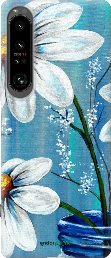 Силиконовый чехол Красивые арт-ромашки для Sony Xperia 1 IV - 4031u-2787 изображение 