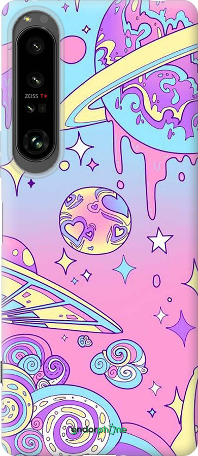 Силиконовый чехол Розовая галактика для Sony Xperia 1 IV - 4146u-2787 изображение 