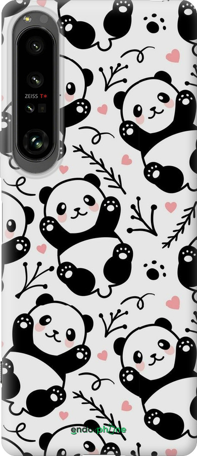 Силиконовый чехол Панды для Sony Xperia 1 IV - 4318u-2787 изображение 