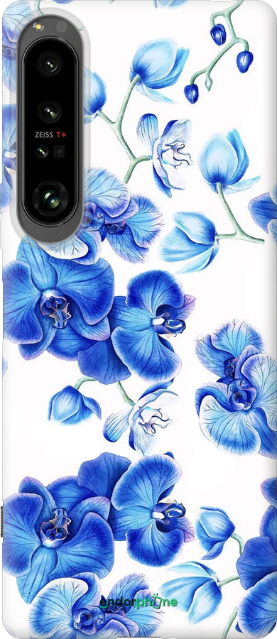 Силиконовый чехол Голубые орхидеи для Sony Xperia 1 IV - 4406u-2787 изображение 