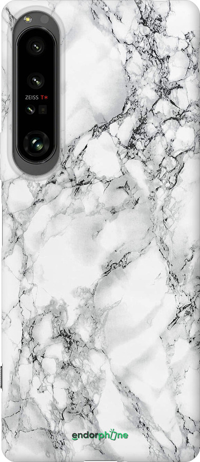 Силіконовий чехол Мармур білий для Sony Xperia 1 IV - 4480u-2787 изображение 