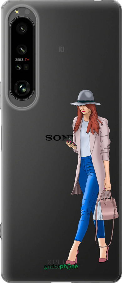 Силиконовый чехол Девушка 1 для Sony Xperia 1 IV - 4751u-2787 изображение 