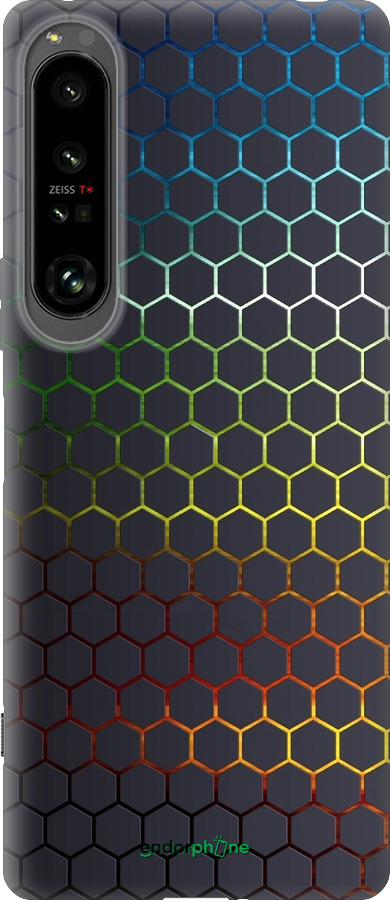 Силиконовый чехол Переливающиеся соты для Sony Xperia 1 IV - 498u-2787 изображение 