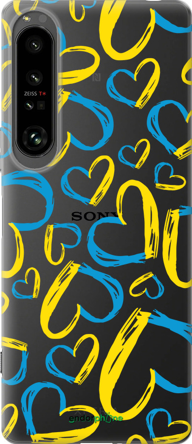 Силиконовый чехол Сердца UA для Sony Xperia 1 IV - 5292u-2787 изображение 
