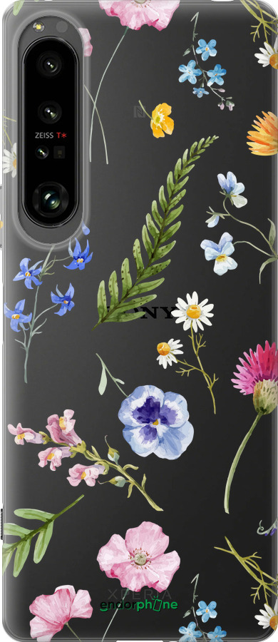Силиконовый чехол Цветочный фон v2 для Sony Xperia 1 IV - 5472u-2787 изображение 